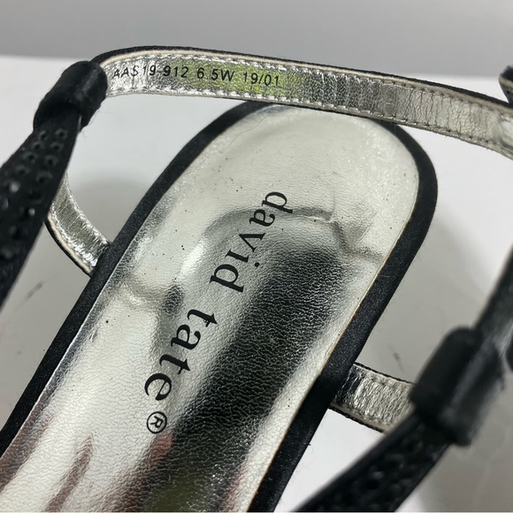 David Tate Women’s 6.5 Black Satin Strappy Refined Dress Heel NWOT - Picture 10 of 10